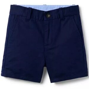 Janie and Jake Navy Blue Linen-Cotton Short Size 4T